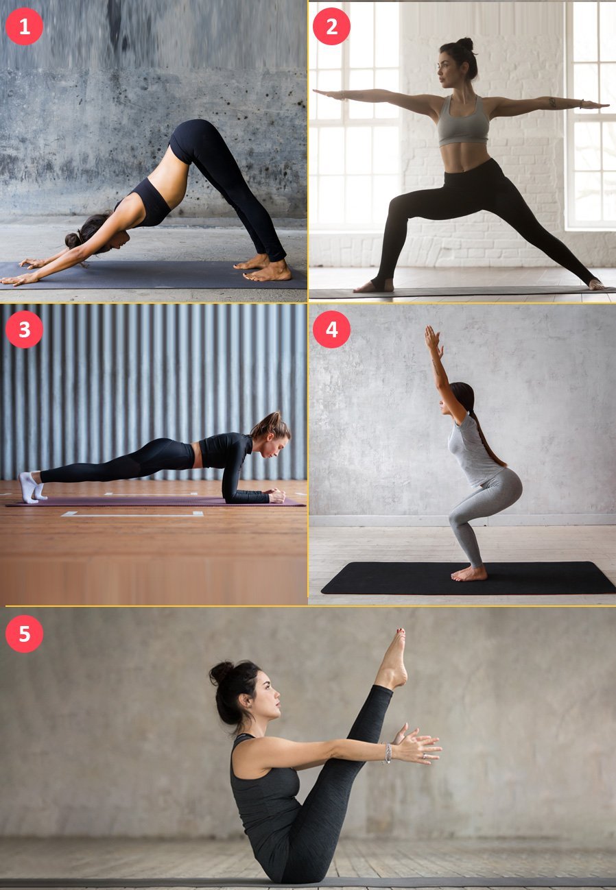 yoga collage