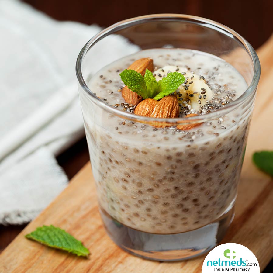 Oatmeal chia seeds smoothie