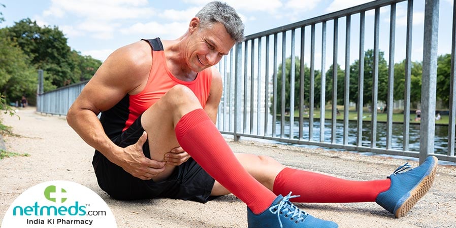 Man with muscle strain