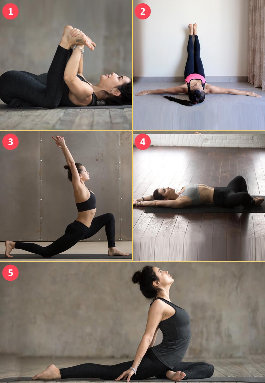Yoga poses to remedy hip busitis