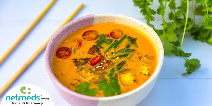 Galangal Coconut Soup With Pumpkin