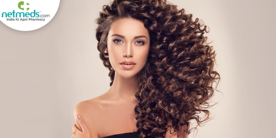 Woman with curly hair