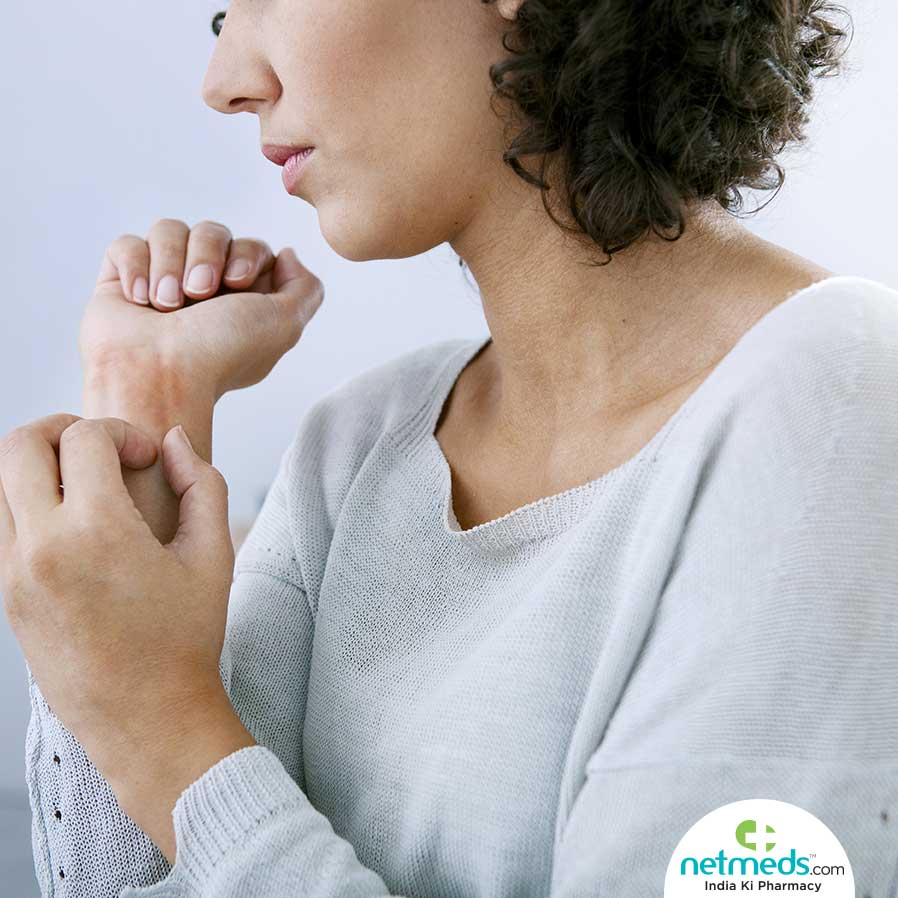 Woman with eczema