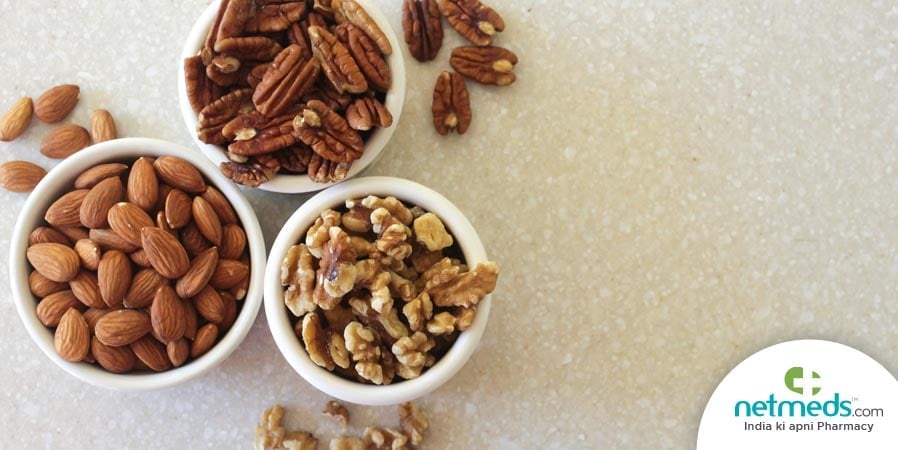 Pecans and walnuts