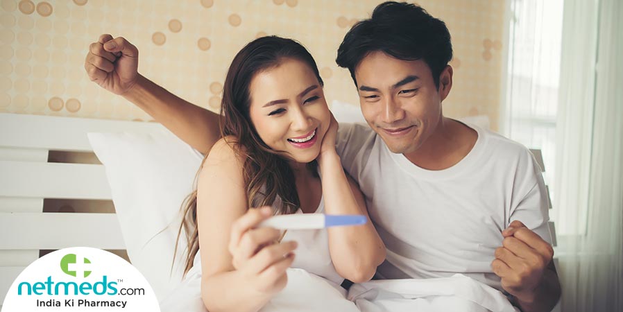 couple doing pregnancy test