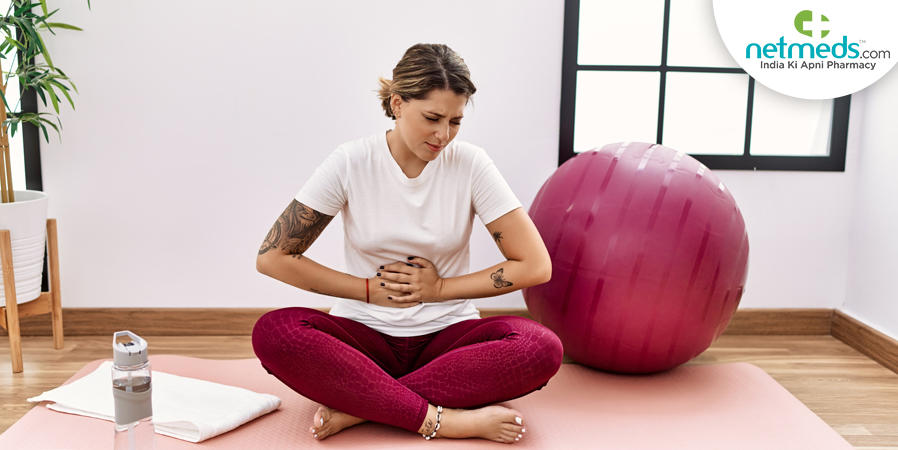 woman with bloated tummy