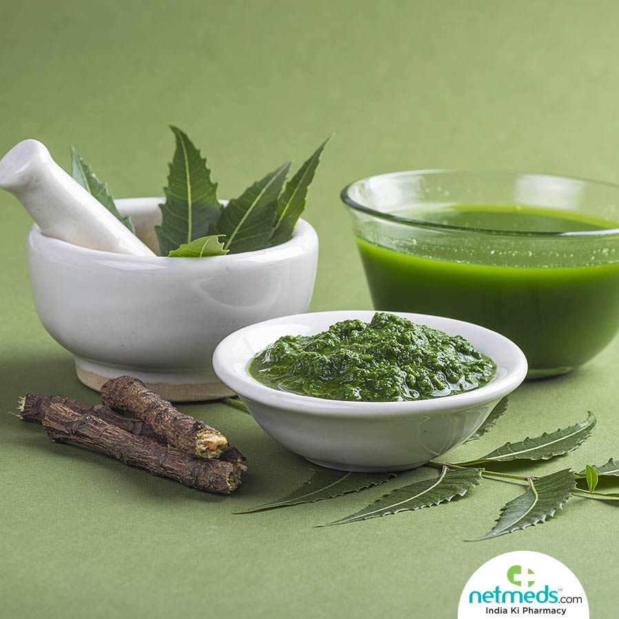 Neem leaves, paste and juice