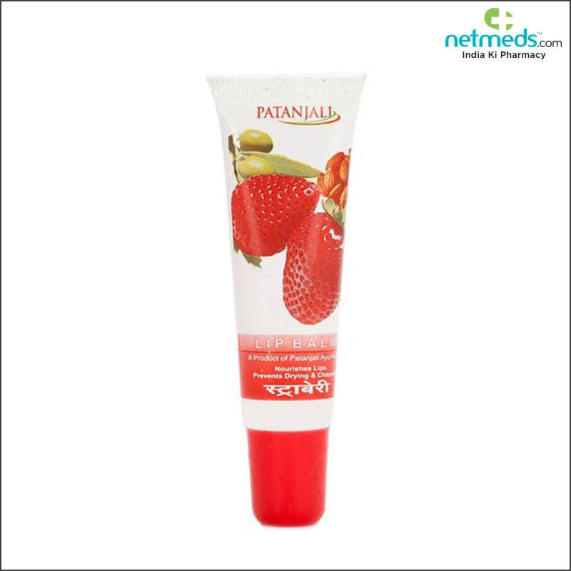 Patanjali strawberry shine lip balm