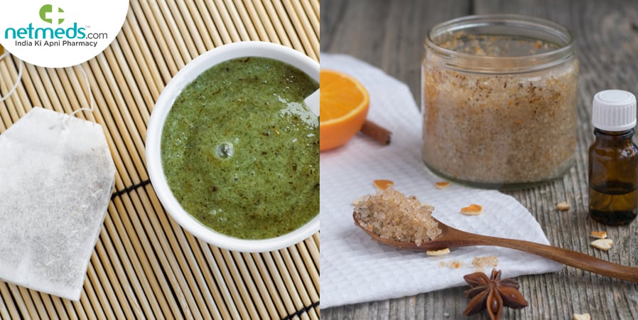 Brown sugar scrub and green tea sugar scrub