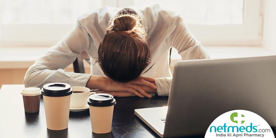 Woman feeling fatigue