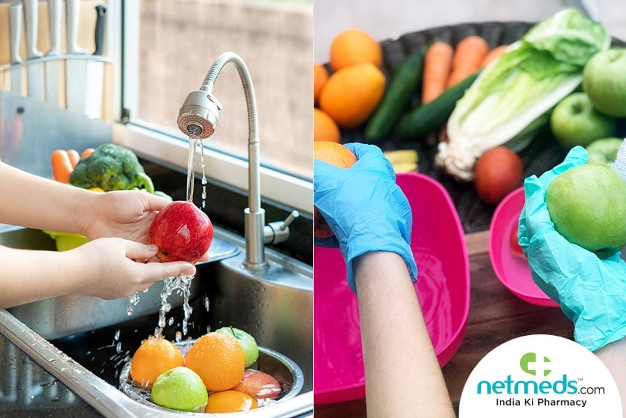covid-19 clean fruits and vegetables