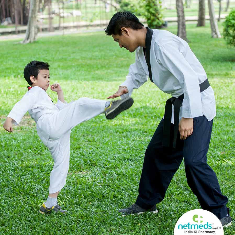 Boy Learning Karate