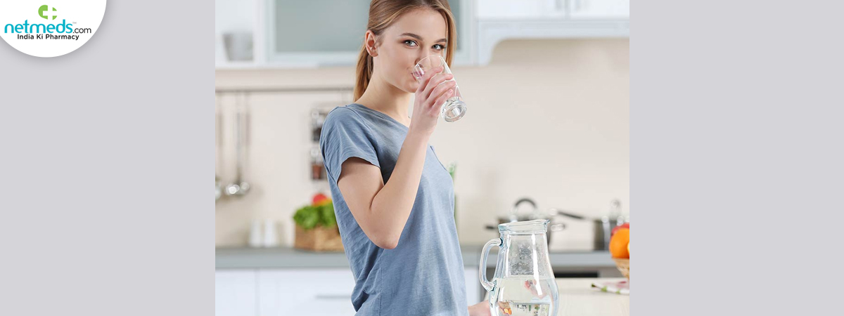 drinking cold water