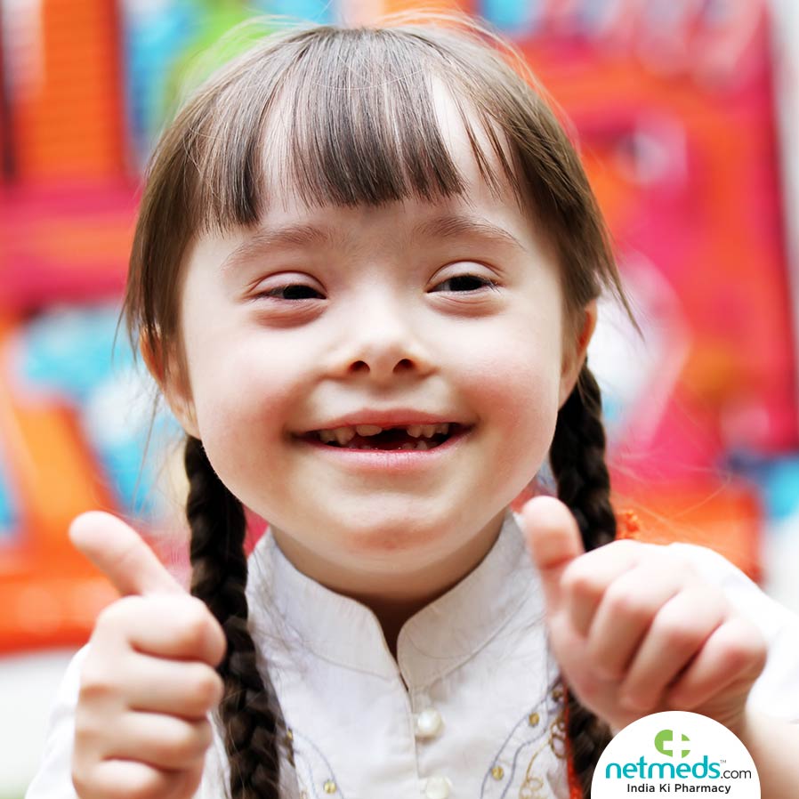 A kid with down syndrome