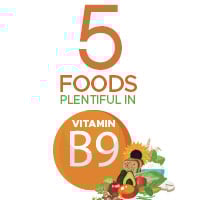 5 Foods Incredibly Rich In Vitamin B9 For Overall Health-Infographic