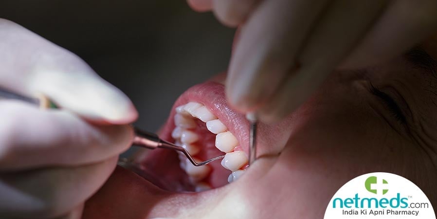 Dentist doing a procedure