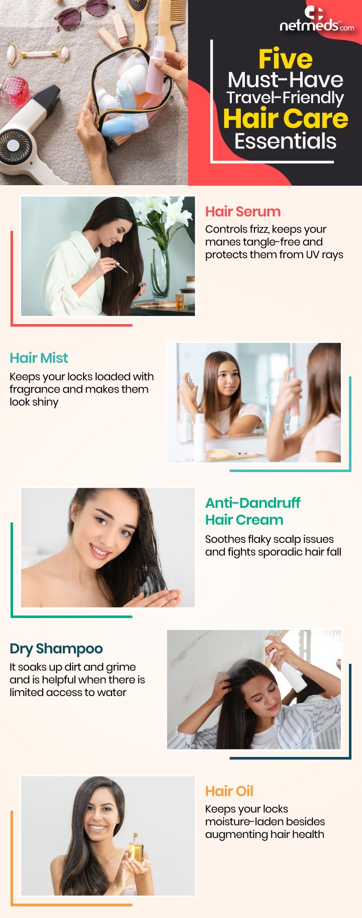 Five Must-Have Travel-Friendly Hair Care Essentials