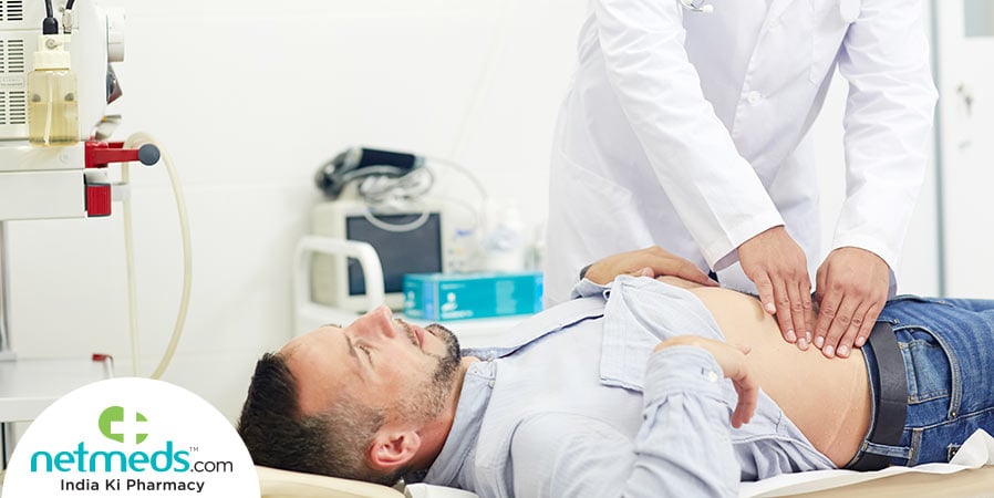 Doctor checking the Whipple's disease patient