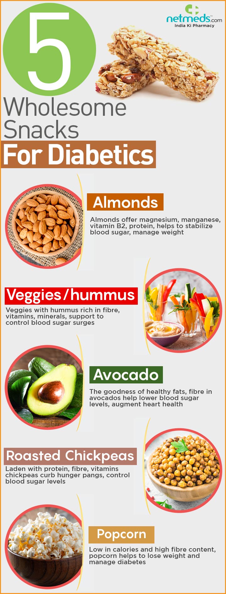 5 wholesome snacks for diabetics