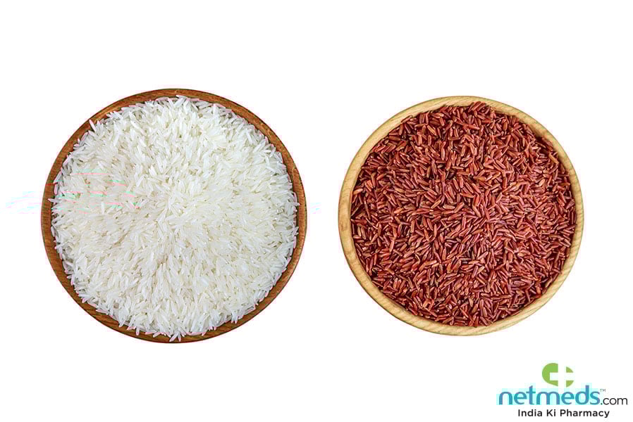 brown and white basmati rice