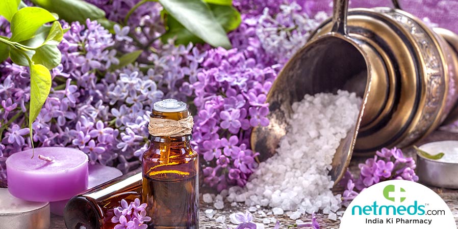 lavendar flowers and oil