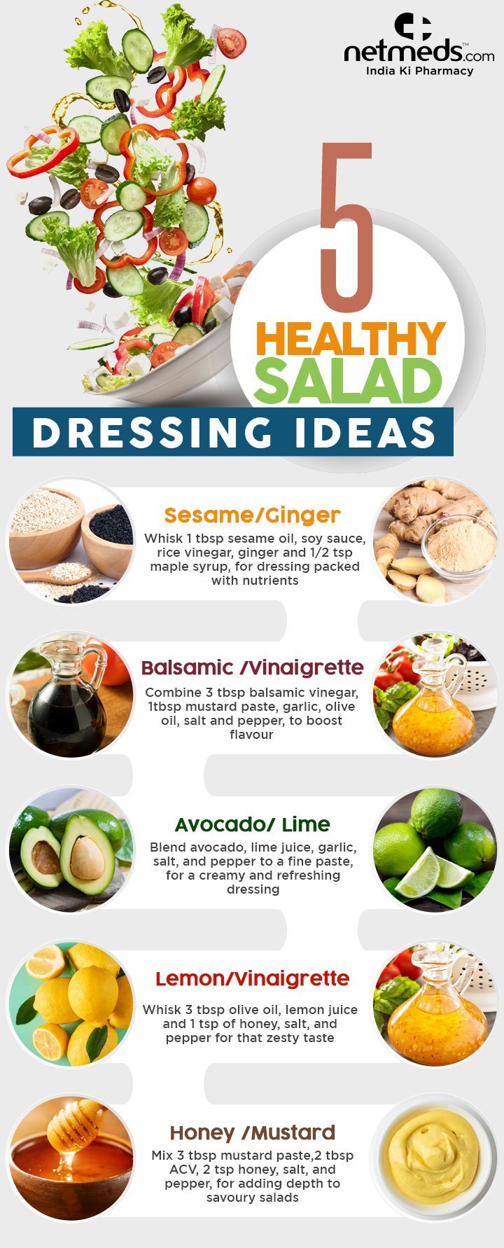5 Healthy Salad Dressing Ideas