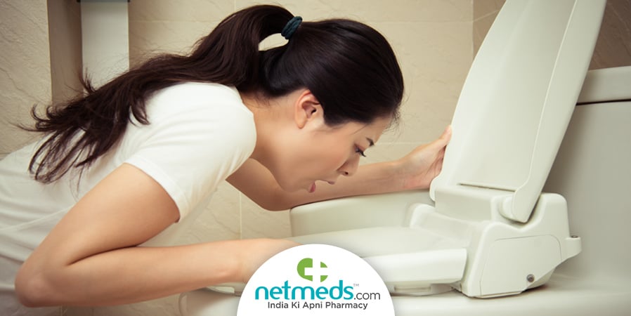 Woman vomiting
