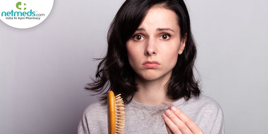 Woman facing hair fall