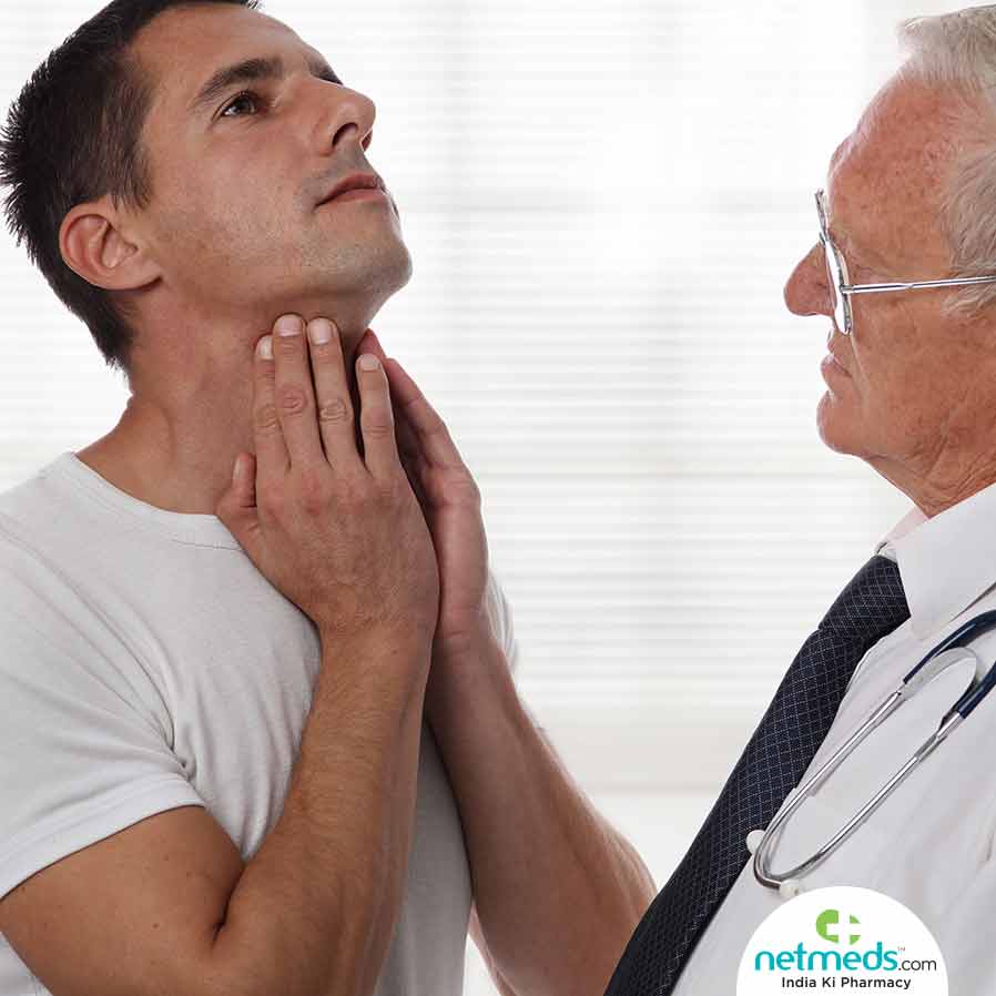 Doctor Checking The Thyroid Gland
