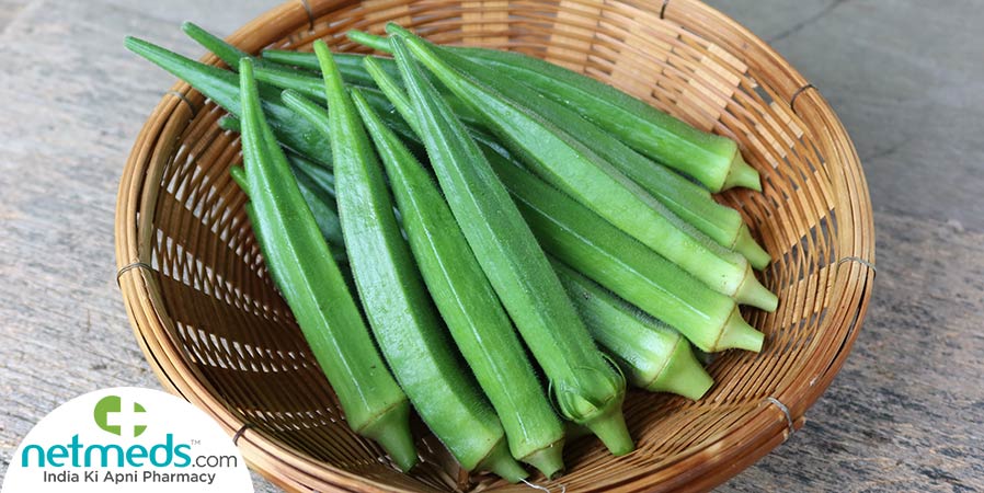 Okra in a basket