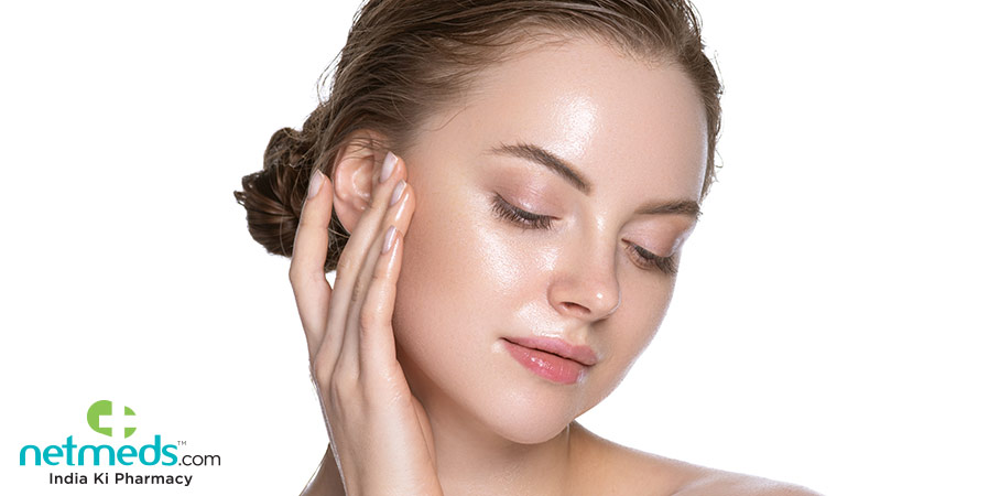 Woman with polished face
