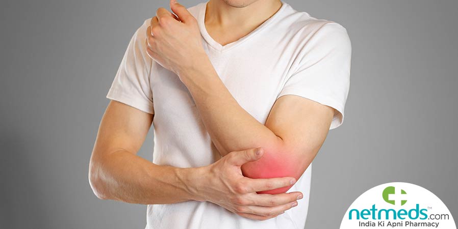 Man with elbow pain