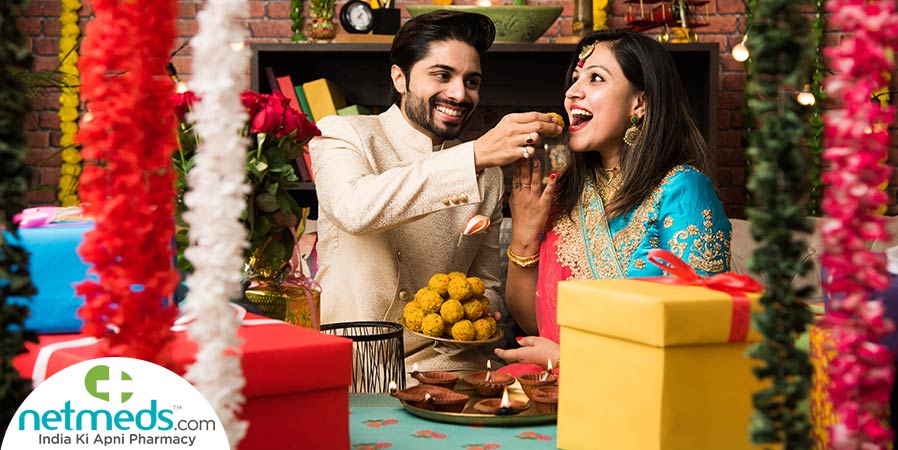 Couple eating sweets