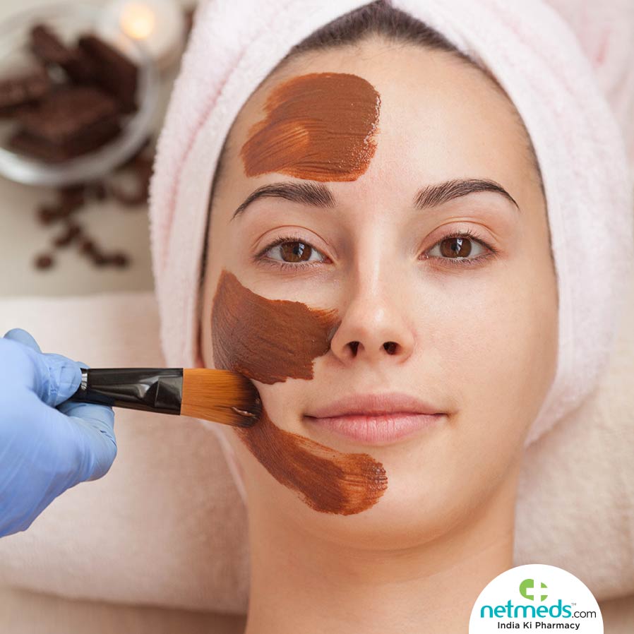 Chocolate face mask for radiant glowing skin