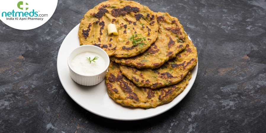 Oat and gram flour thalipeeth