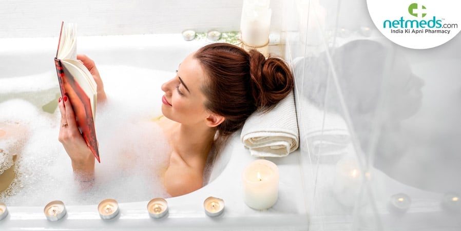 Woman bathing