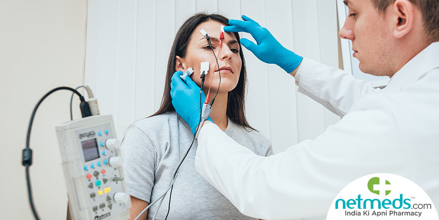 Doctor doing Electromyography