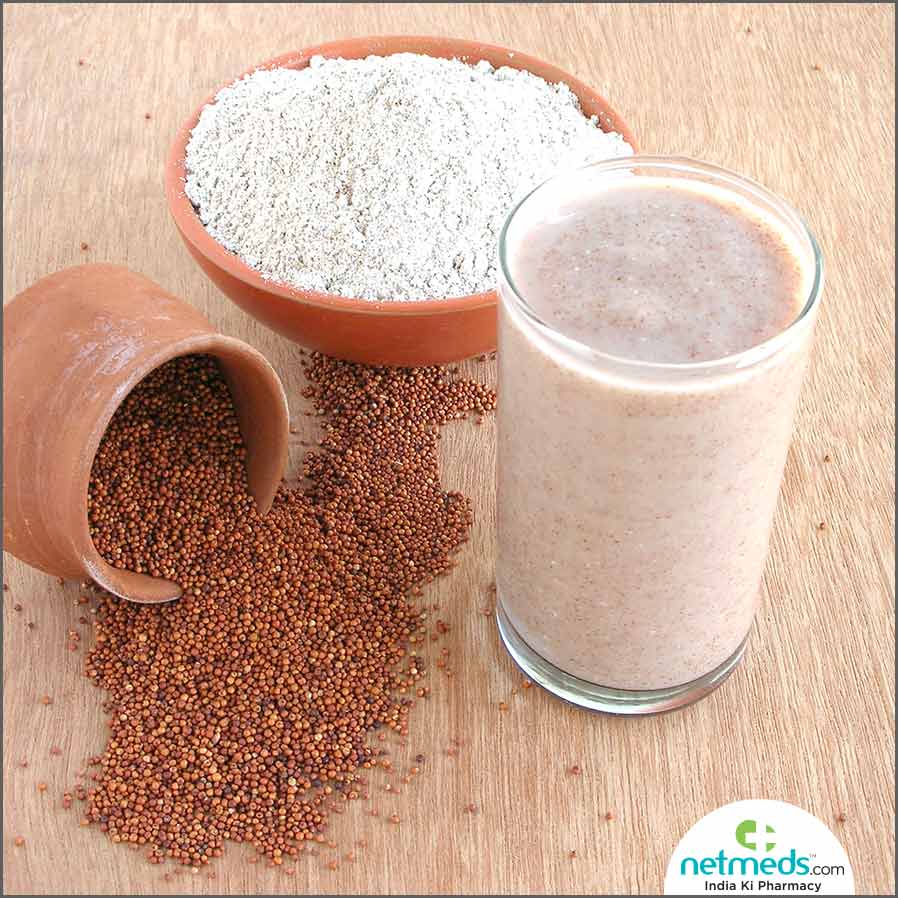 ragi and milk porridge