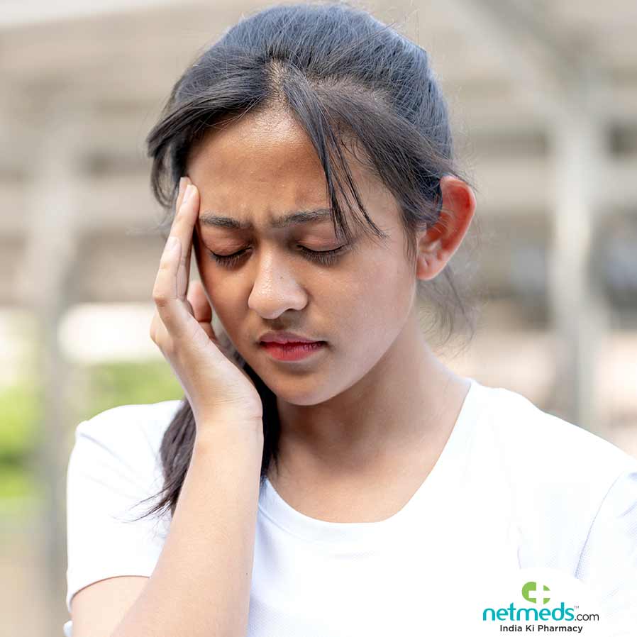 Woman suffering du to dehydration