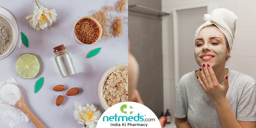 Ingredients for face recipes for freckles and woman using it