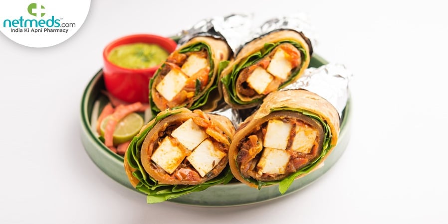 Whole Wheat Paneer Roll