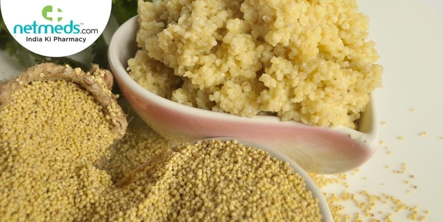raw and cooked foxtail millet