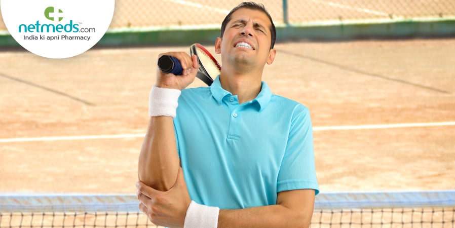 Man with dislocated elbow
