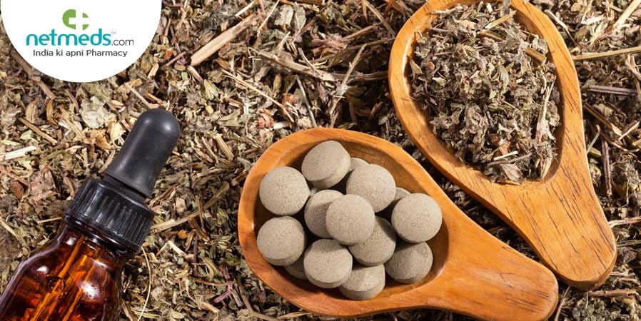 Bhumi amla capsules, essential oil and dried leaves