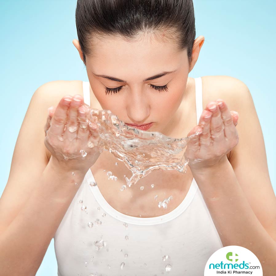 Girl Washing Her Face