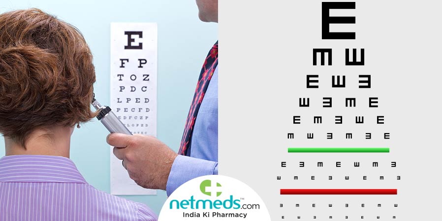 Doctor doing eye test for a patient