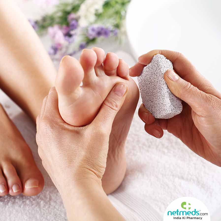 Using scrub for feet