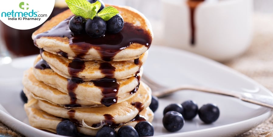 bilberries pancake