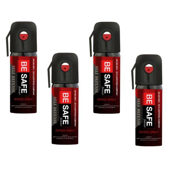 Be Safe Forever MAX Protection Self Defense Pepper Spray (Pack of 4 x ...