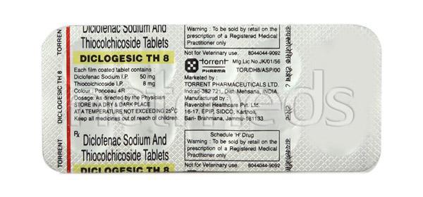 Diclogesic TH 8mg Tablet 10'S - Buy Medicines online at Best Price from ...